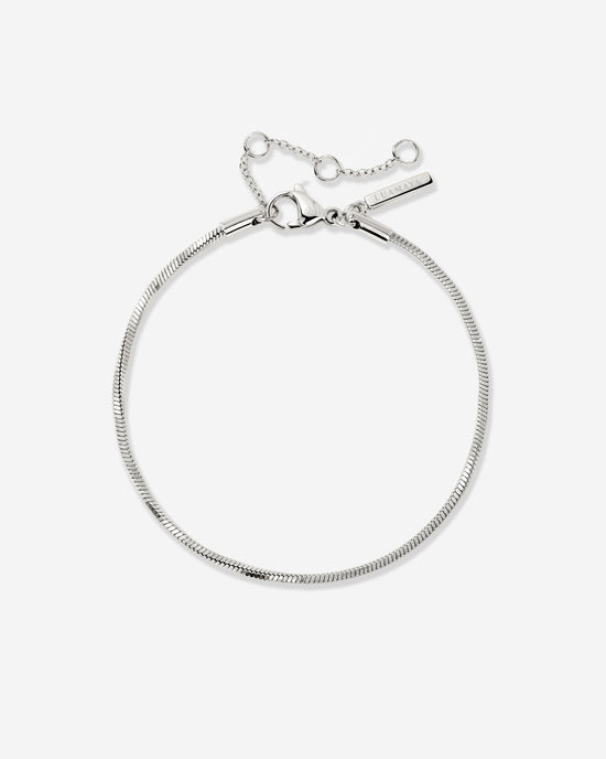 Squared Snake Chain Bracelet Silber