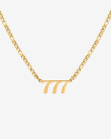 Angel Number Necklace Gold 777