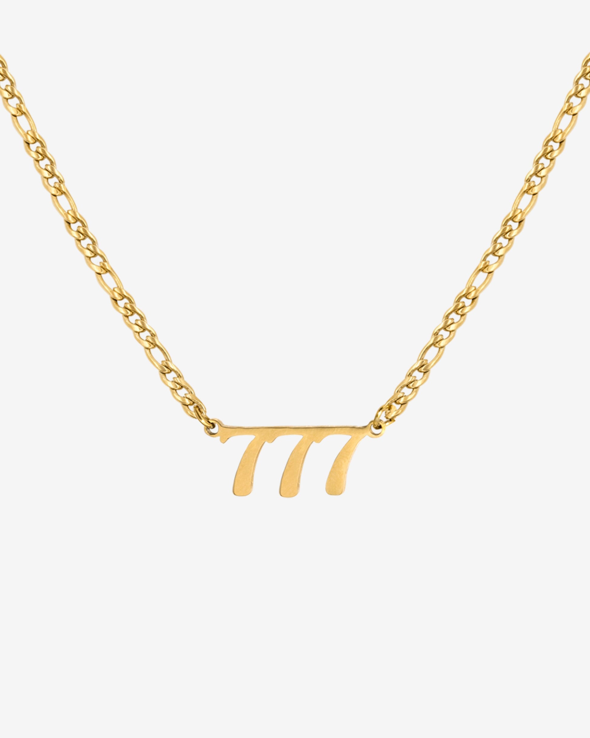 Angel Number Necklace Gold 777