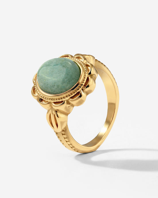 Sea Glass Ring Gold