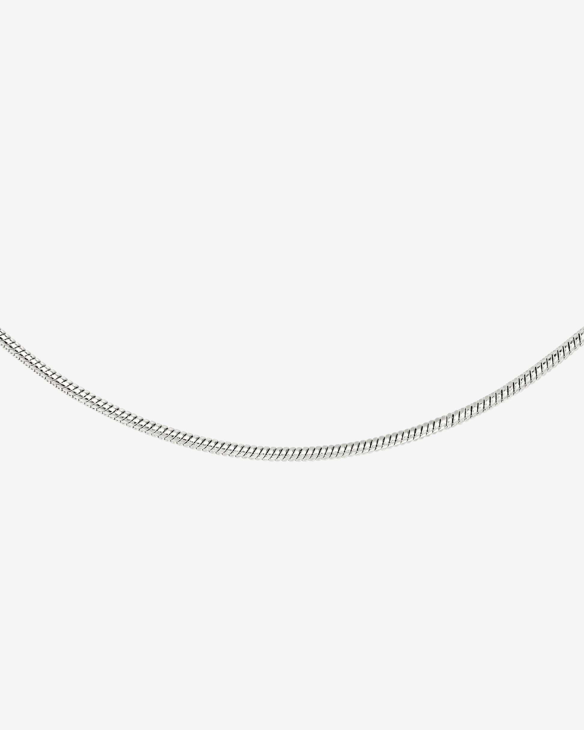 Round Snake Necklace Silber
