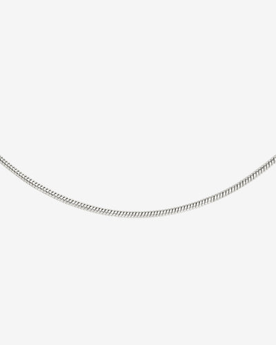 Round Snake Necklace Silber