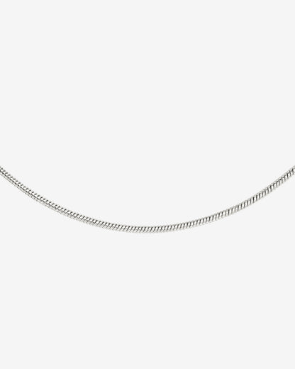 Round Snake Necklace Silber