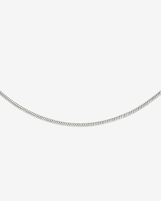 Round Snake Necklace Silber