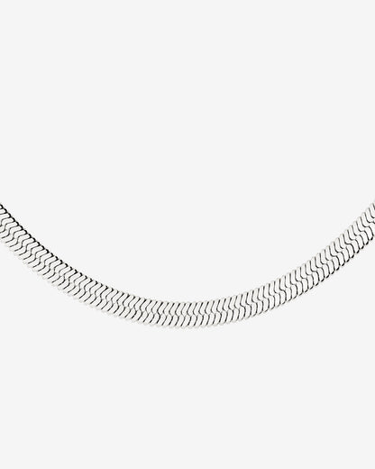 Bold Herringbone Necklace Silber