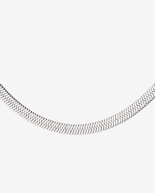 Bold Herringbone Necklace Silber