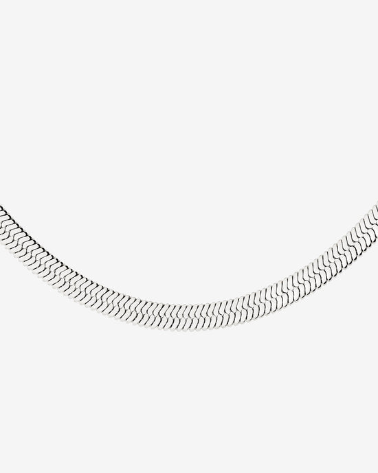 Bold Herringbone Necklace Silber