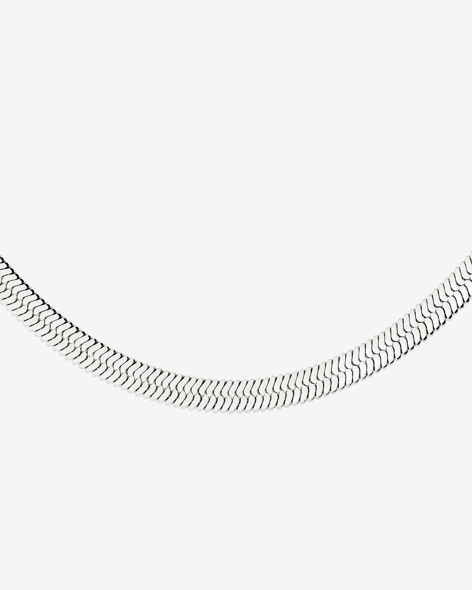 Bold Herringbone Necklace Silber