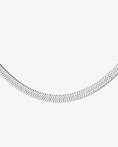 Bold Herringbone Necklace Silber