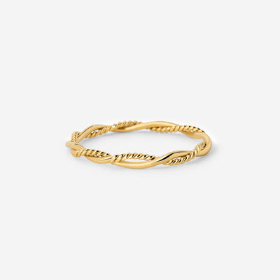 Curly Twist Ring Gold