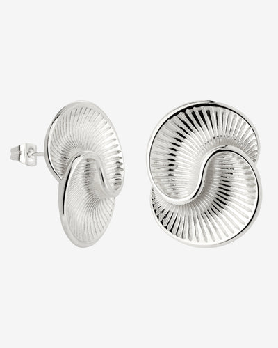Winding Spiral Studs Silber