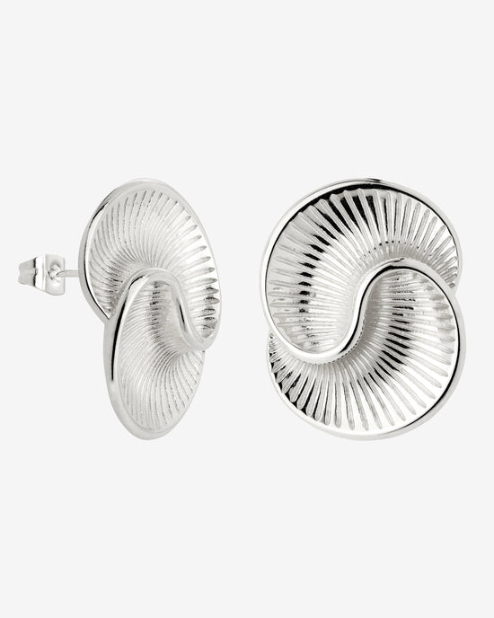 Winding Spiral Studs Silber