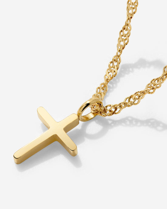 Saints Cross Necklace Gold