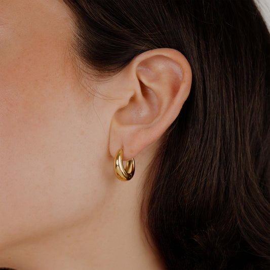 Gilded Curve Hoops Gold