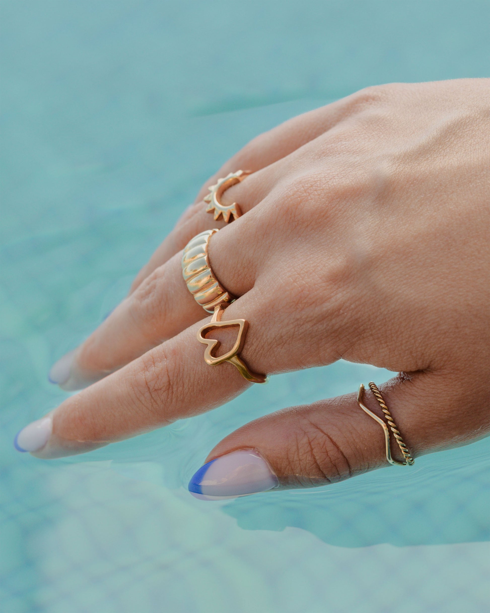 Flowy Heart Ring Roségold
