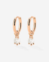 Tres Perlas Hoop Set Roségold