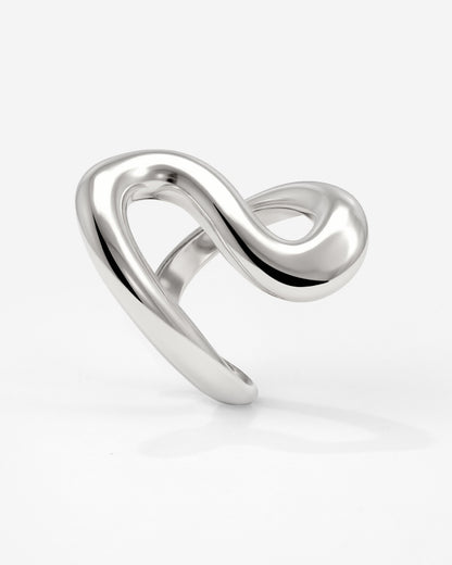 Coiled Ring Silber