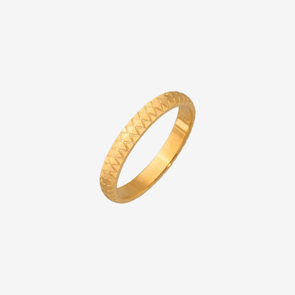 Cute Pattern Ring Gold