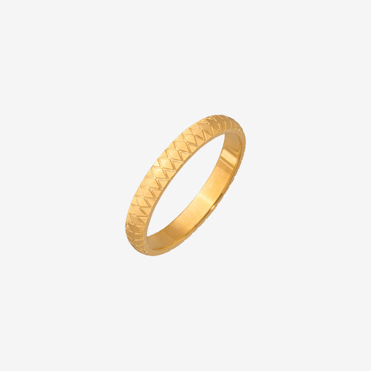 Cute Pattern Ring Gold