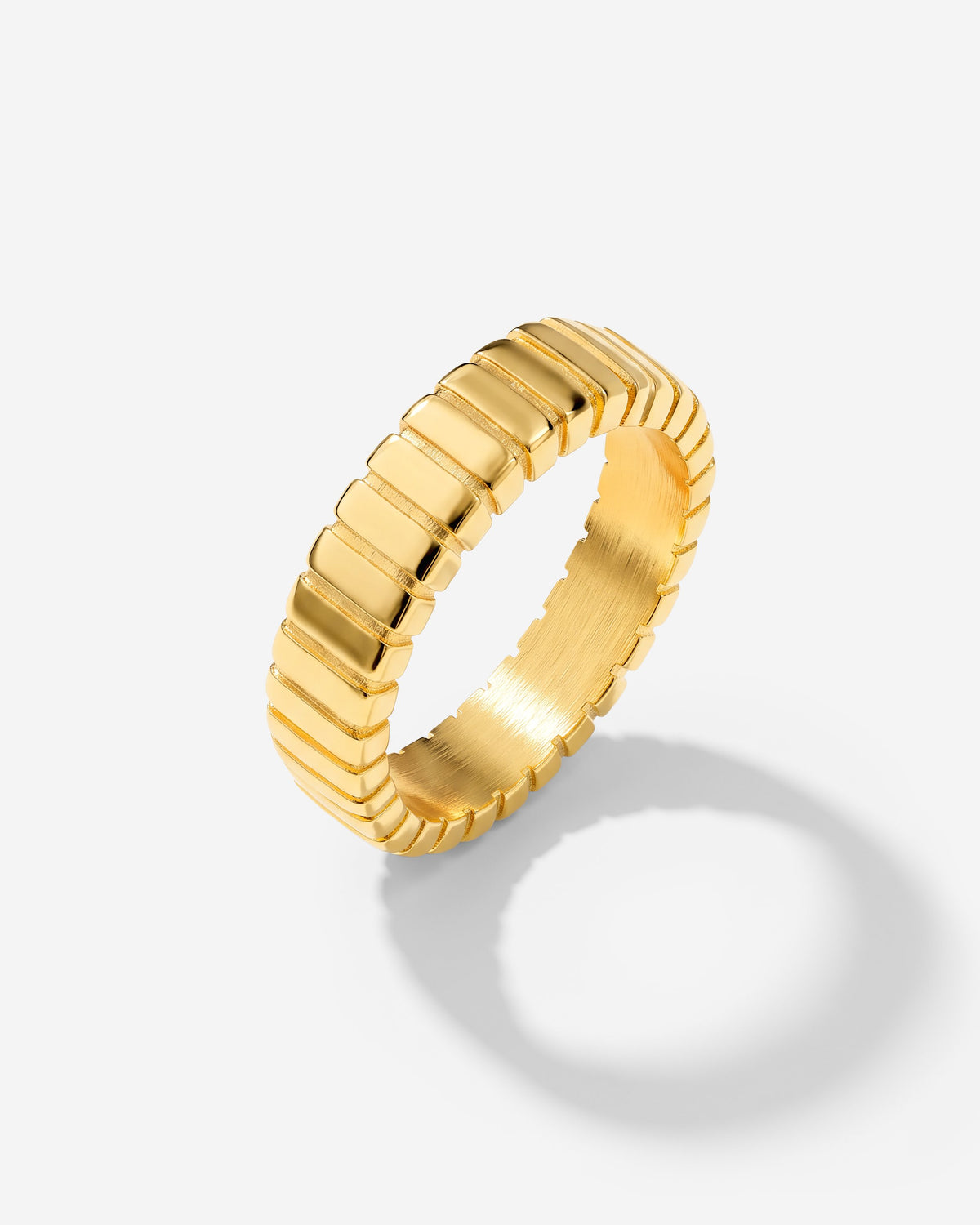 Striped Ring Bold Gold