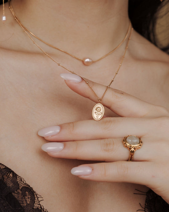 Tale as old as time Necklace Roségold