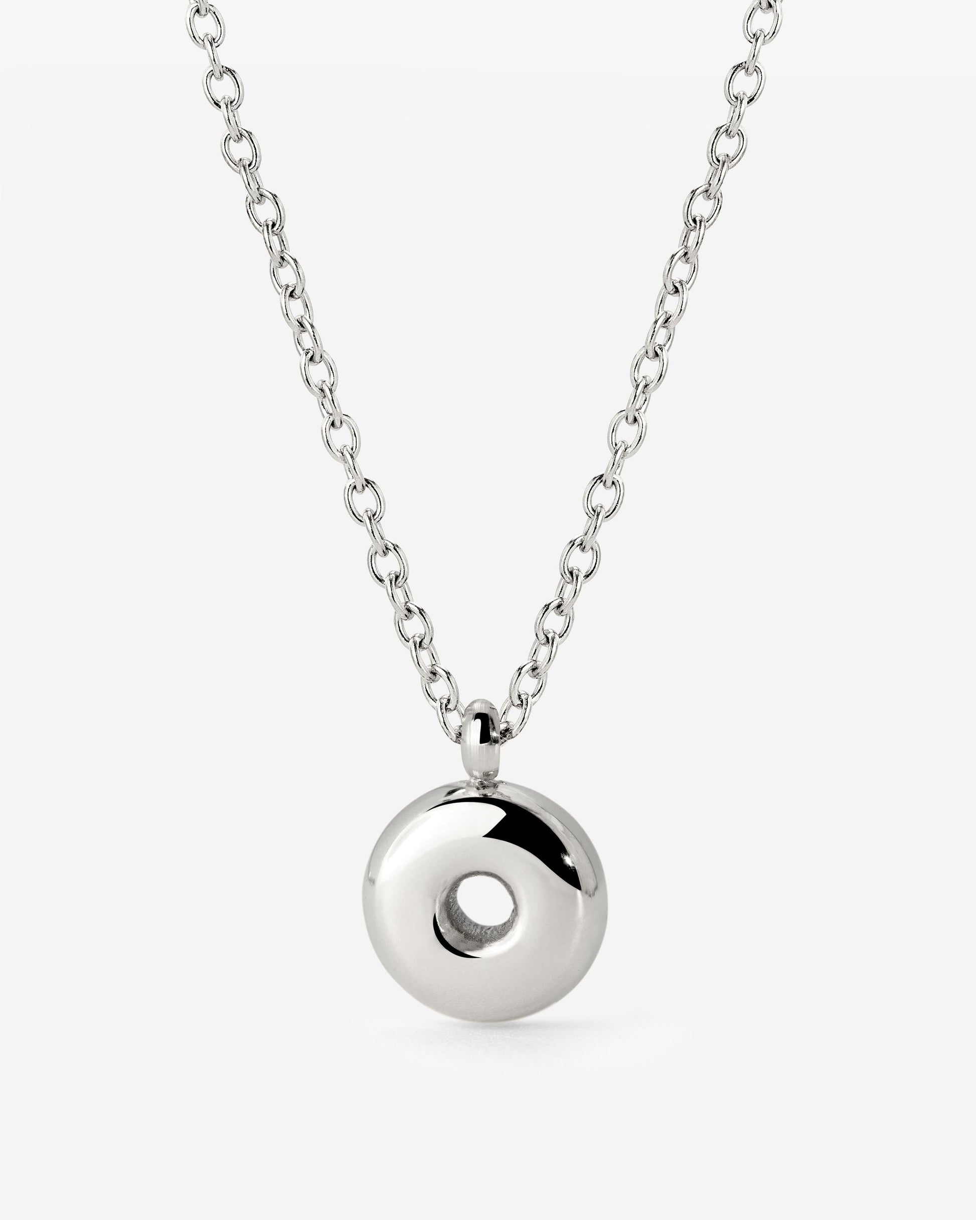 Bubble Letter Necklace Silber