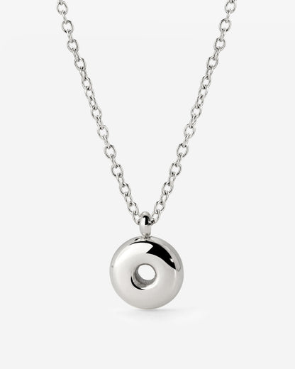Bubble Letter Necklace Silber