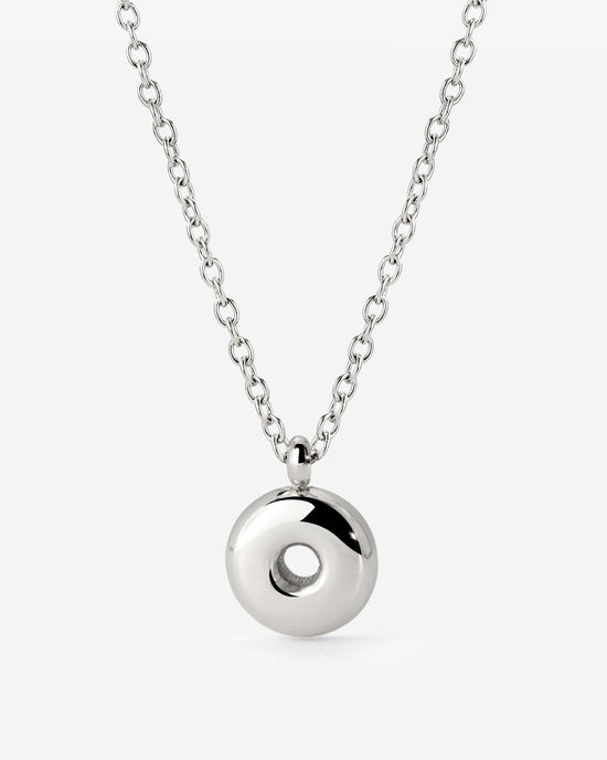 Bubble Letter Necklace Silber