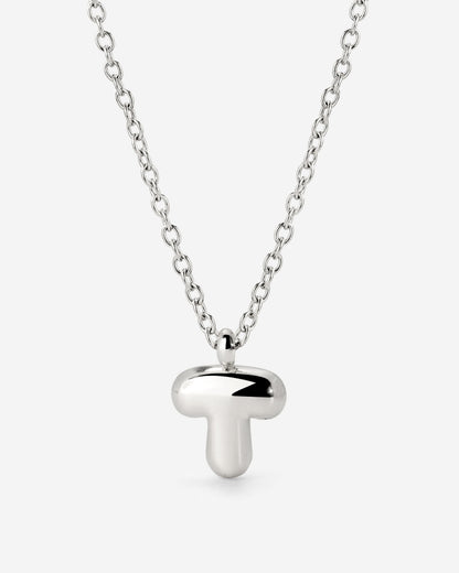Bubble Letter Necklace Silber