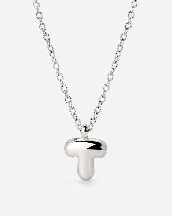 Bubble Letter Necklace Silber
