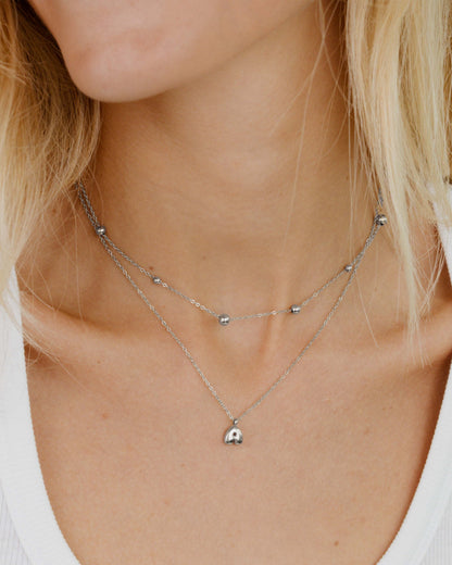 Infinite Beads Necklace Silber