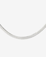 Slim Herringbone Necklace Silber