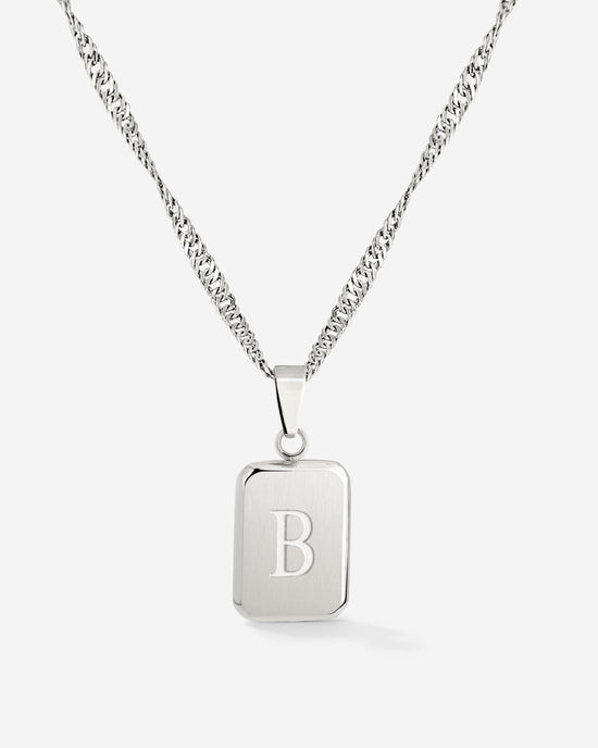 Letter Necklace Silber
