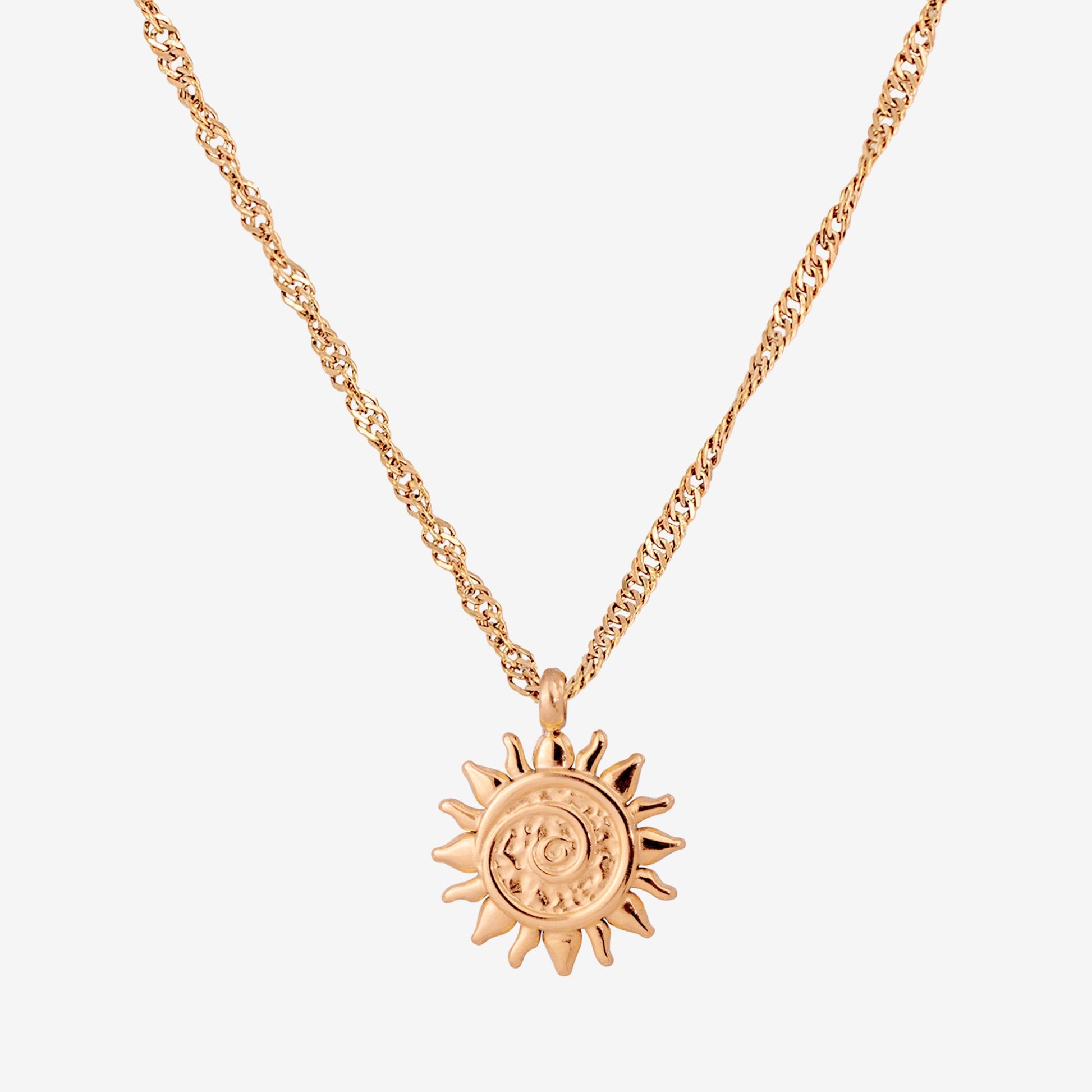 Free Sunny Swirl Necklace Roségold