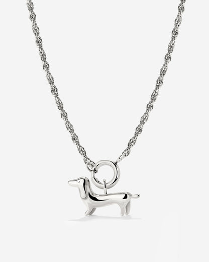 Shorty Rope Chain Necklace Set Silber