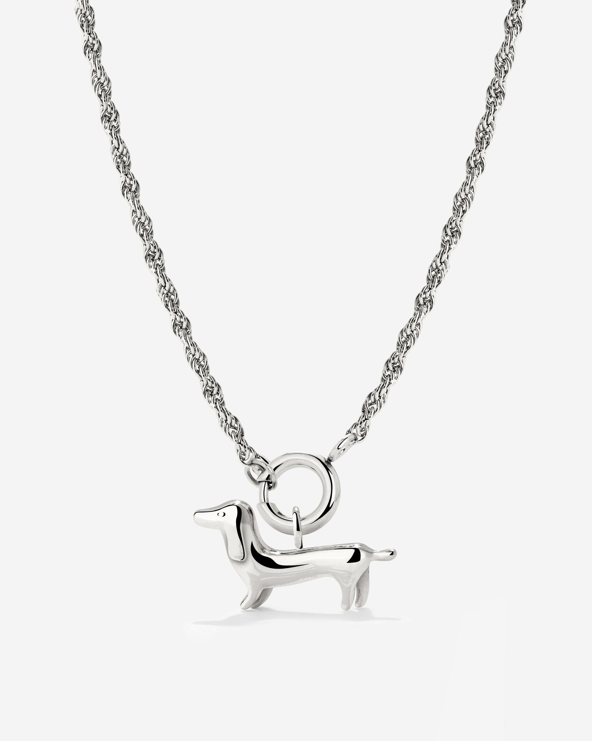 Shorty Rope Chain Necklace Set Silber