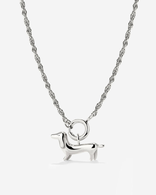 Shorty Rope Chain Necklace Set Silber