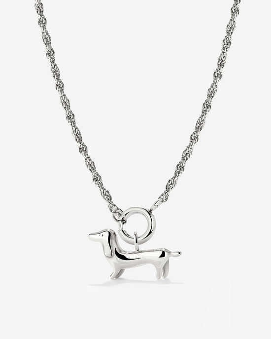 Shorty Rope Chain Necklace Set Silber