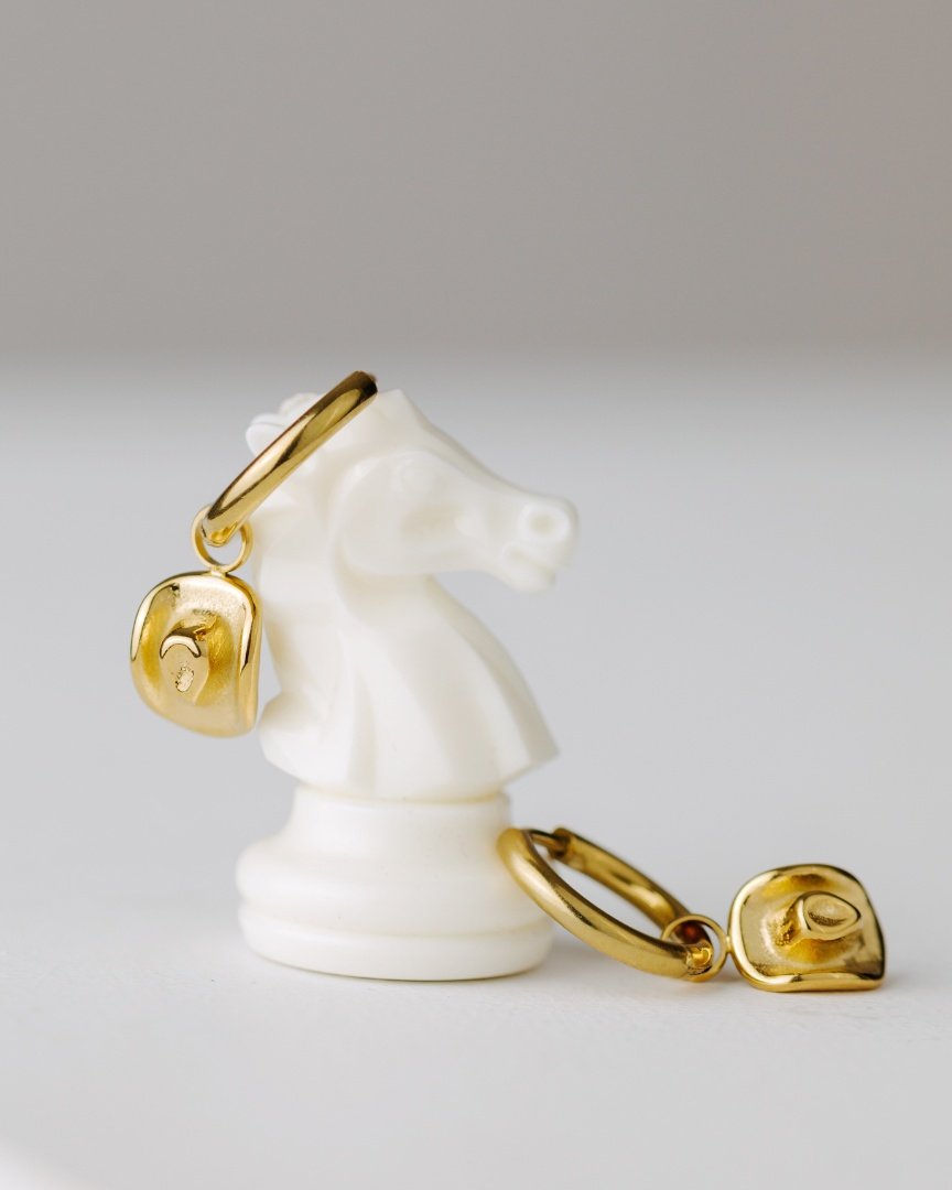 Yeehaw Hoop Set Small Gold