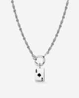 Aced Rope Chain Necklace Set Silber
