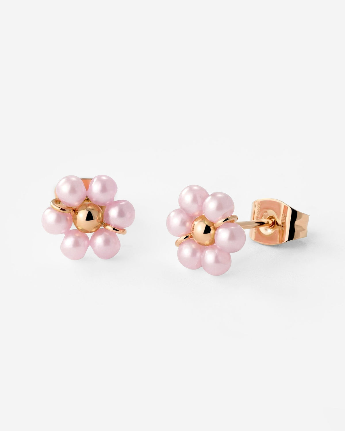 Pretty Pink Daisy Studs Roségold