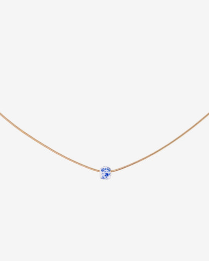 Flower Tile Necklace Roségold