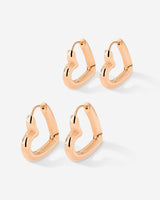 Phat Heart Hoop Bundle Roségold