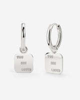 You are loved Hoop Set Small Argento
