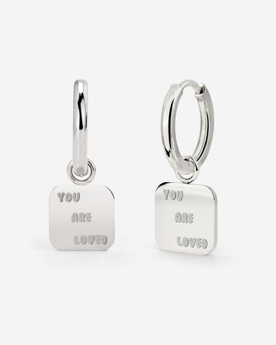 You are loved Hoop Set Small Silver