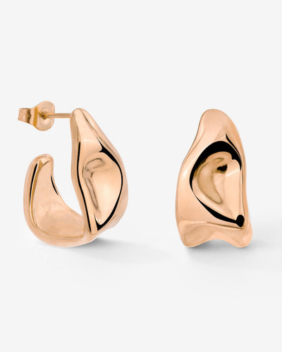 Liquid Shape Studs Roségold