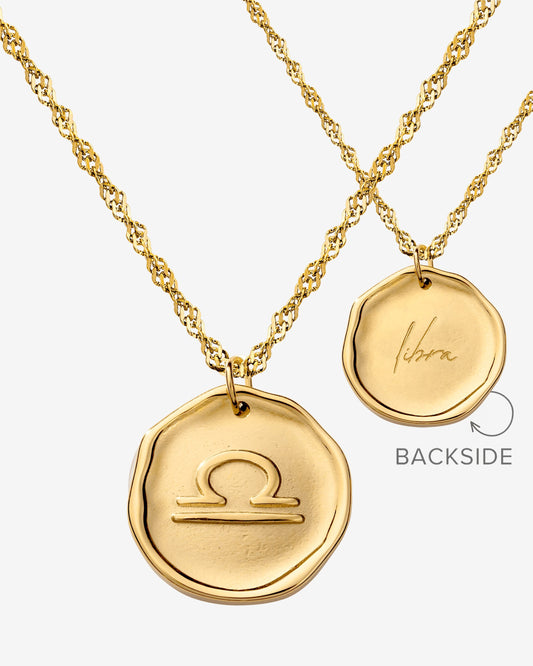 Zodiac Necklace – Libra / Waage Gold