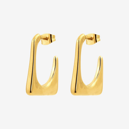 Rectangle Hoops Gold