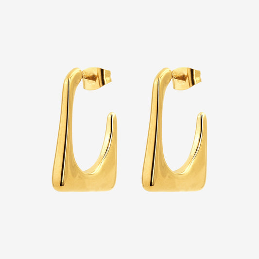 Rectangle Hoops Gold