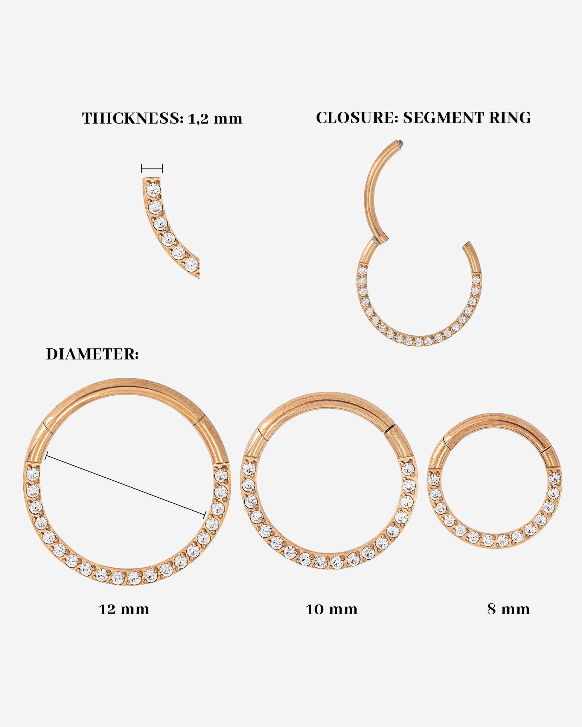 Radiant Click Piercing Roségold